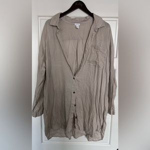 Linen blend tunic